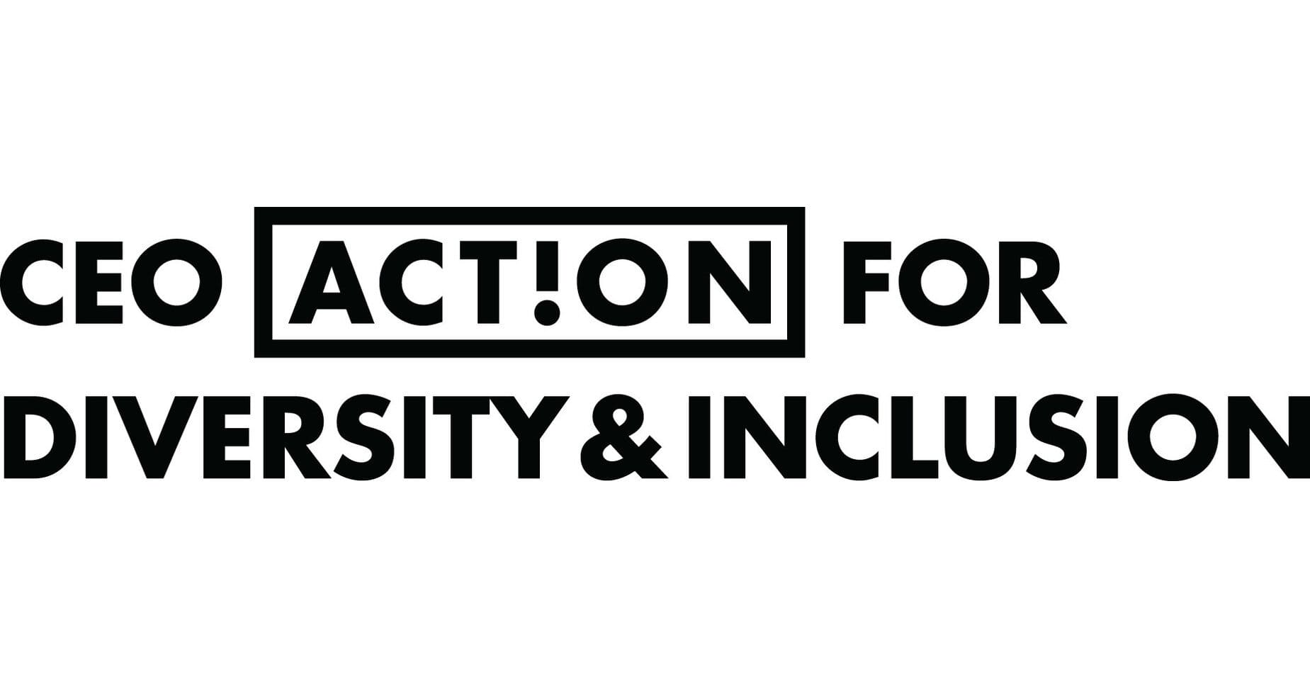 ceo action for diversity and inclusion written in black on a white background