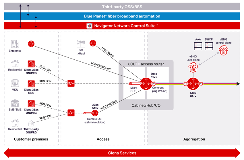 Ciena Broadband Architecture Access Diagram