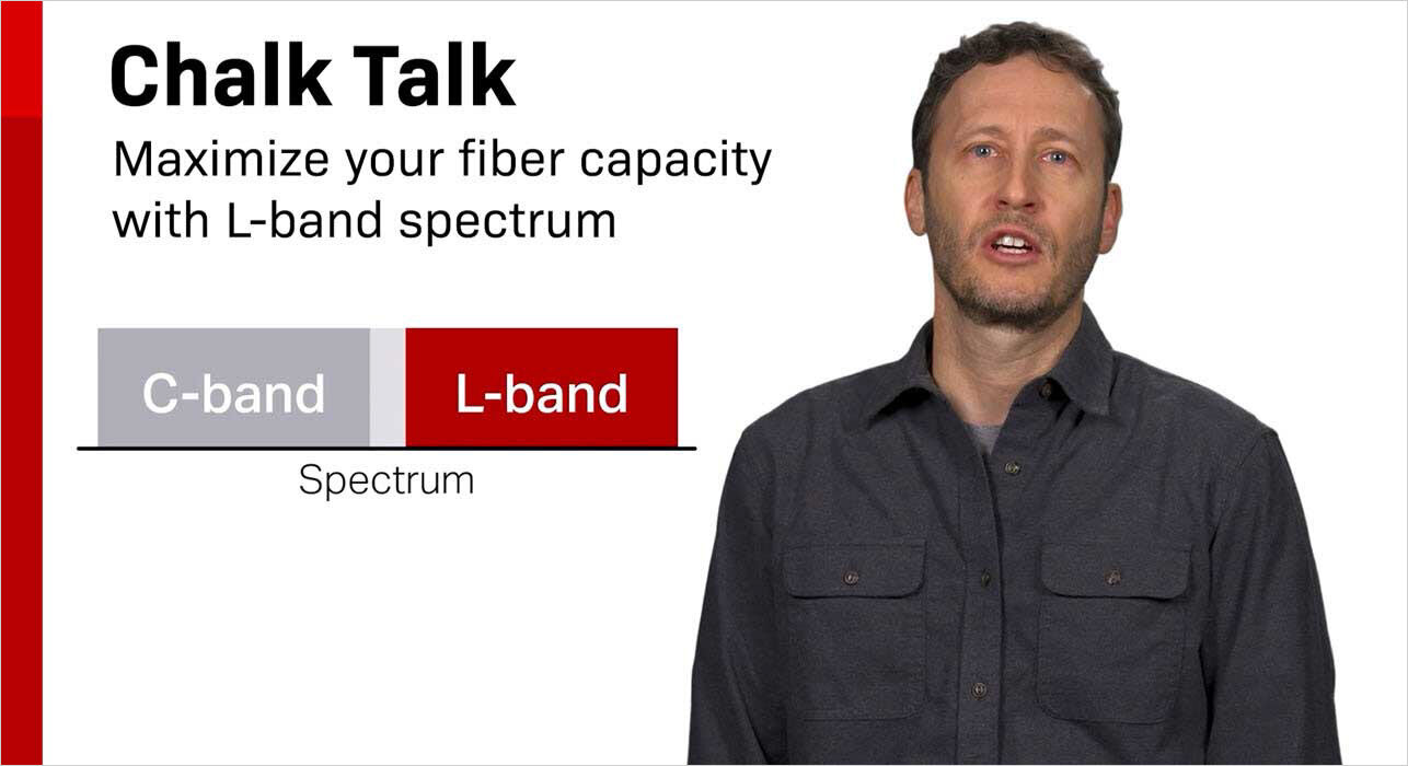 Man talking about maximizing your fiber capacity with L-band spectrum