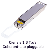 Image of Ciena's Cienas 1.6 Tb/s Coherent-Lite pluggable